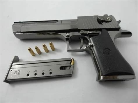 1205 Metal Fake Gun Frosted Silver Ver Desert Eagle Gun Police
