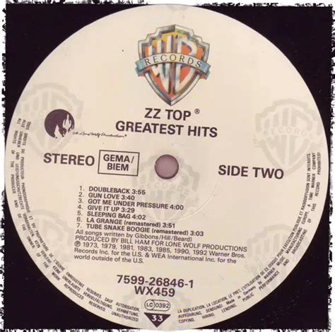 Zz Top Greatest Hits Near Mint Warner Vinyl Lp Ebay