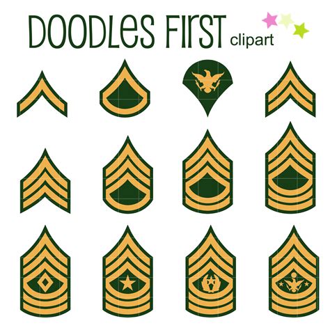 Military Ranks Clip Art Set Daily Art Hub Free Clip Art Everyday