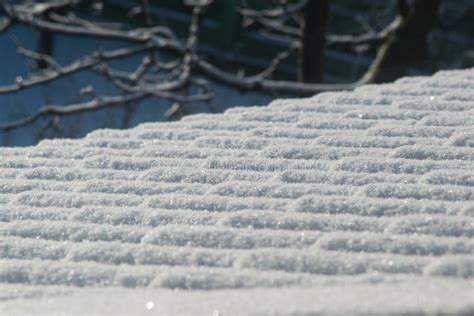Snow On Roof Stock Image Image Of Freeze Frost Winter 111236889