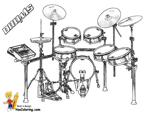 Majestic Musical Drums Coloring Drums Free Percussion Drum