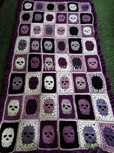 Skull Granny Square Crochet Free Pattern Nancy Sigala Oct 16 2023