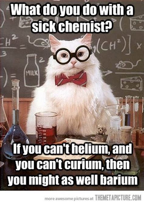 23 Sick Memes That Prove Laughter Is The Best Medicine Nerdy Jokes Nerd Humor Chemistry Cat