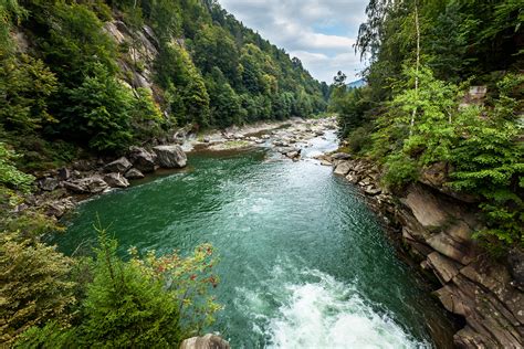 River Mountain Forest Air Landscape Nature Ukraine Impactivate