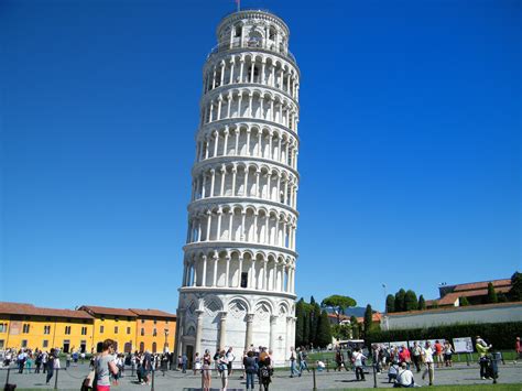 The Leaning Tower Of Pisa From The Plaza Image Free Stock Photo