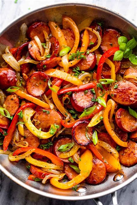 Sausage And Peppers Skillet Recipe Diethood