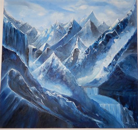 Buy Blue Mountains Handmade Painting By Buvana Viswanathan Codeart