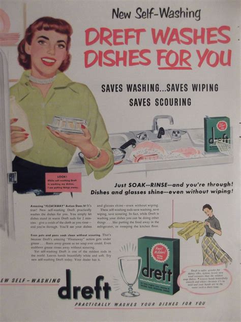 An Advertisement For Dishwashers From The 1950 S Featuring A Woman