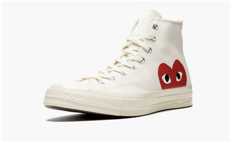 Converse X Cdg Chuck Taylor All Star High Play White Mens