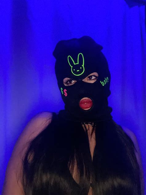 Bad Bunny Stamped Neon Ski Mask Etsy