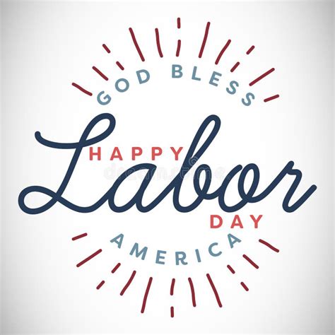 Composite Image Of Happy Labor Day And God Bless America Text Stock