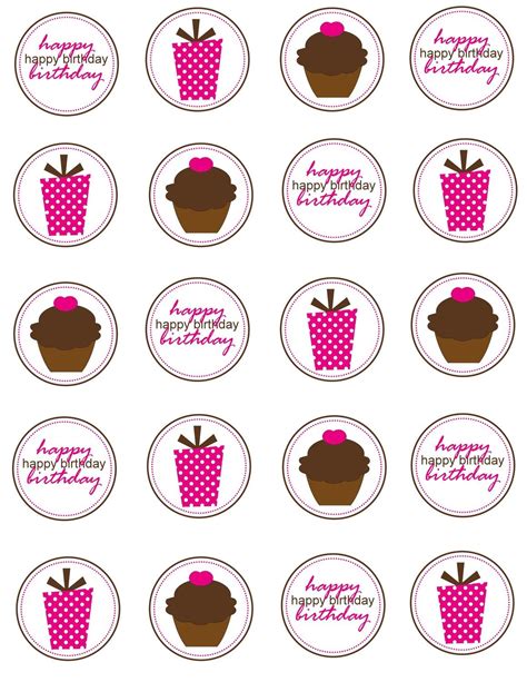 Making cake toppers with cricut images. Printable Cupcake Toppers Birthday By Simplysweetpartyshop | Cupcake toppers free, Cupcake ...