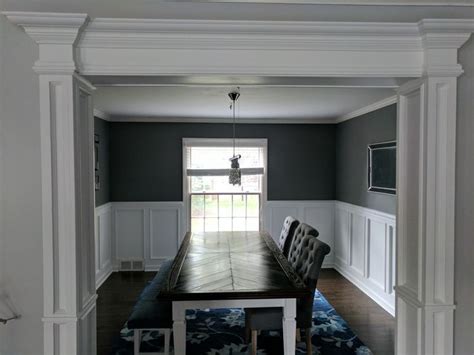 Dining Room Recessed Panel Moulding And Entry Column Headers House