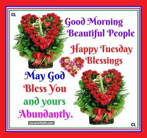 Good Morning Beautiful People Happy Tuesday Blessings Pictures Photos