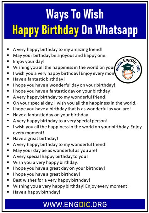 40 Creative Ways To Wish Happy Birthday On Whatsapp Engdic
