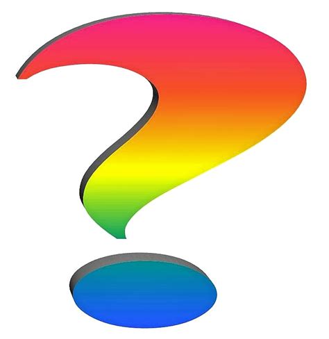 Rainbow Cartoon Question Marks Clipart Best