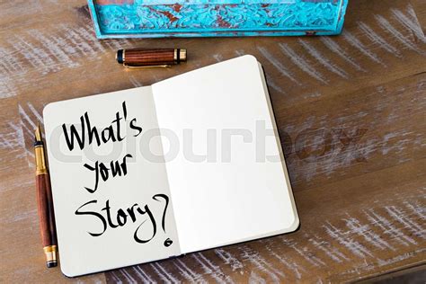 Written Text Whats Your Story Stock Image Colourbox