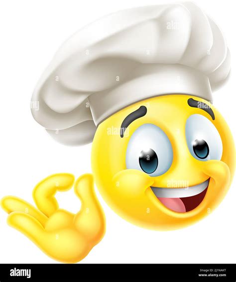 Chef Emoticon Cook Cartoon Face Stock Vector Image And Art Alamy