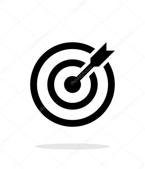 Icon Shoot Darts Successful Shoot Darts Target Aim Icon On White
