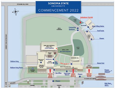 Commencement Map Commencement At Sonoma State University
