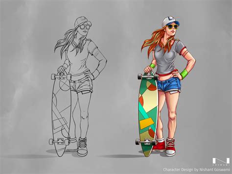 Skater Girl Drawing At Getdrawings Free Download