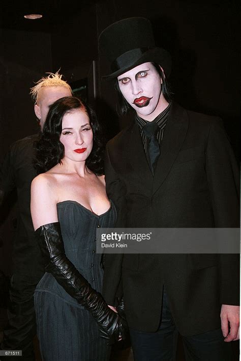 Musician Marilyn Manson And Girlfriend Dita Von Teese Arrive At The