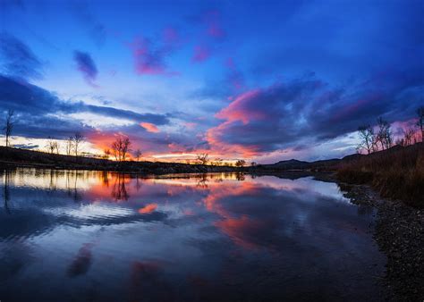 Fantastic Sunset Along Boise River Boise Idaho Photograph By Vishwanath