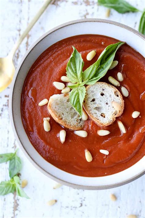 Vegan Tomato Soup Recipe With Extra Protein Abbeys Kitchen