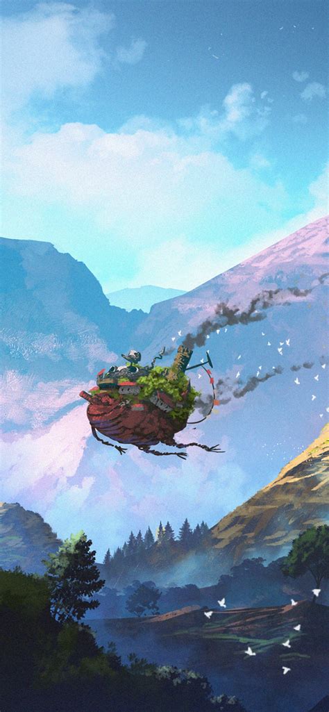 1242x2688 Moving Castle Iphone Xs Max Hd 4k Wallpapers Images