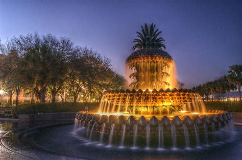 Charleston Pineapple Fountain Photograph By E Karl Braun Fine Art America