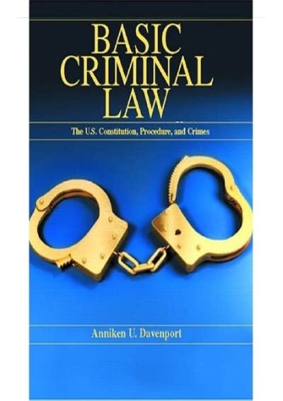 [pdf] basic criminal law the united states constitution procedure and crimes kindle