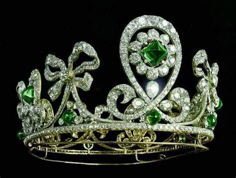 An Emerald Diamond Bow Tiara Of Tsarina Alexandra Feodorovna Of Russia