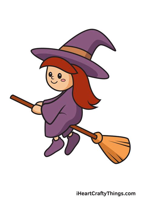 witch drawing how to draw a witch step by step 2023