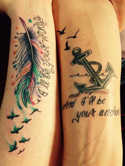 Infinity Feather Friendship Tattoos