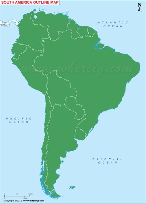 South America Map Without Labels