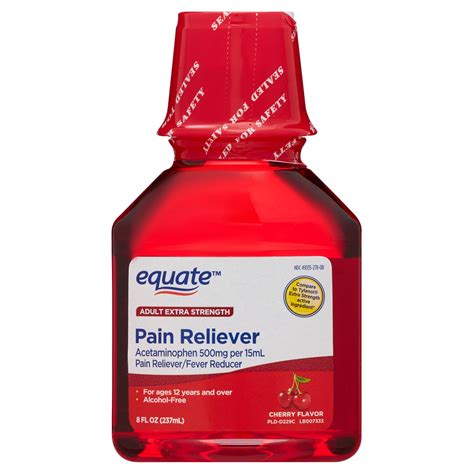 Equate Extra Strength Acetaminophen Pain Relief Liquid Cherry Flavor