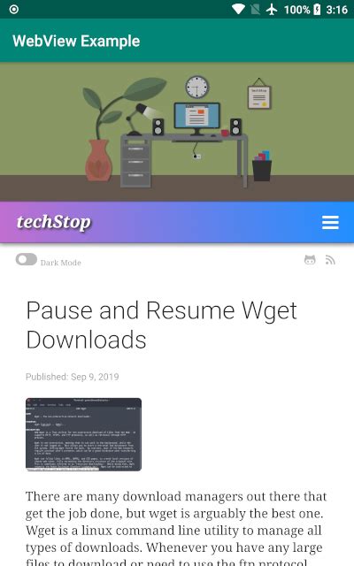 In webview your can call an url and show url in your android app. Android WebView - techStop