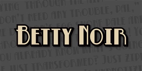 Betty Noir Blambot Comic Fonts And Lettering