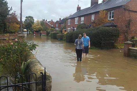 knee height flooding in shropshire village after burst water main shropshire star