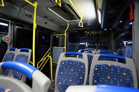 Premium Photo Empty Seats In A Bus Public Transportation Vehicle