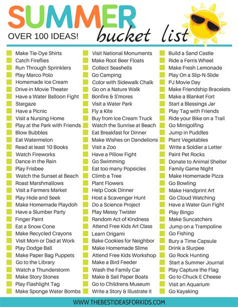 If you want to live a life filled with achievement, success, fun, and adventure, you need to dream big. 100+ Fun & Simple Ideas for a Summer Bucket List for Kids