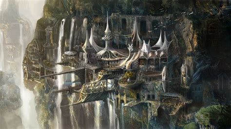 Fantasy City Wallpaper 1080p Elven Castle Lord Of The Rings 1904806