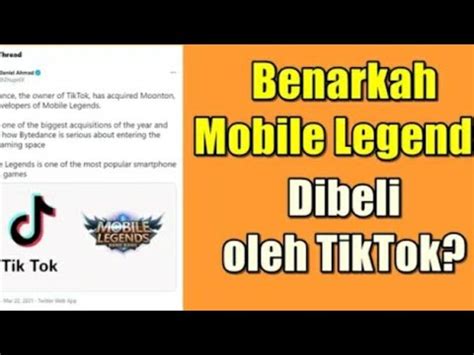 BENARKAH MOBILE LEGENDS DI BELI Tik Tok YouTube