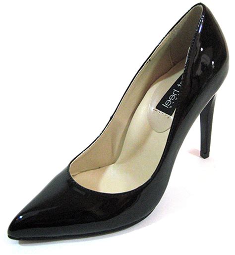 Highest Heel Womens 4 Plain Pump Black Patent Pu Shoes