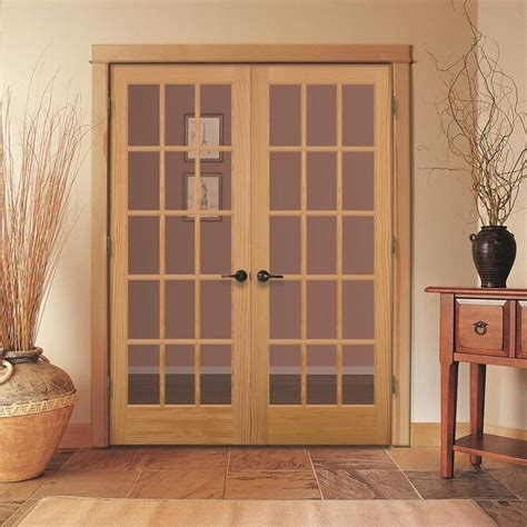 Reliabilt 15 Lite Wood Unfinished Clear Glass Wood Pine Pre Hung Door