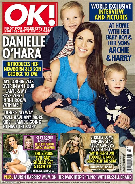 Proud Mum Danielle Ohara Shows Off Her Newborn Son George Daily Mail