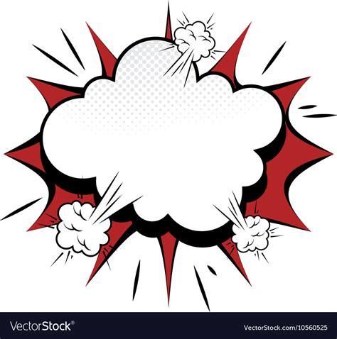 Explosion Boom Comic Effect Royalty Free Vector Image