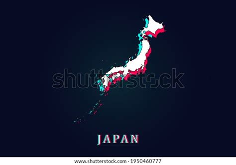 Japan Map World Map Vector Template Stock Vector Royalty Free