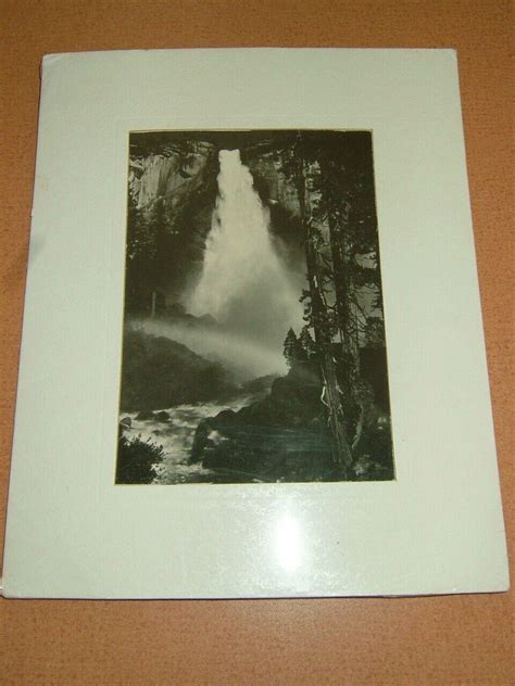 Ansel Adams Photograph Of A Waterfall X Matted Size