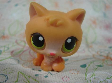 Littlest Pet Shop Lps 86 Orange Baby Kitten Green Eyes Retired Pet
